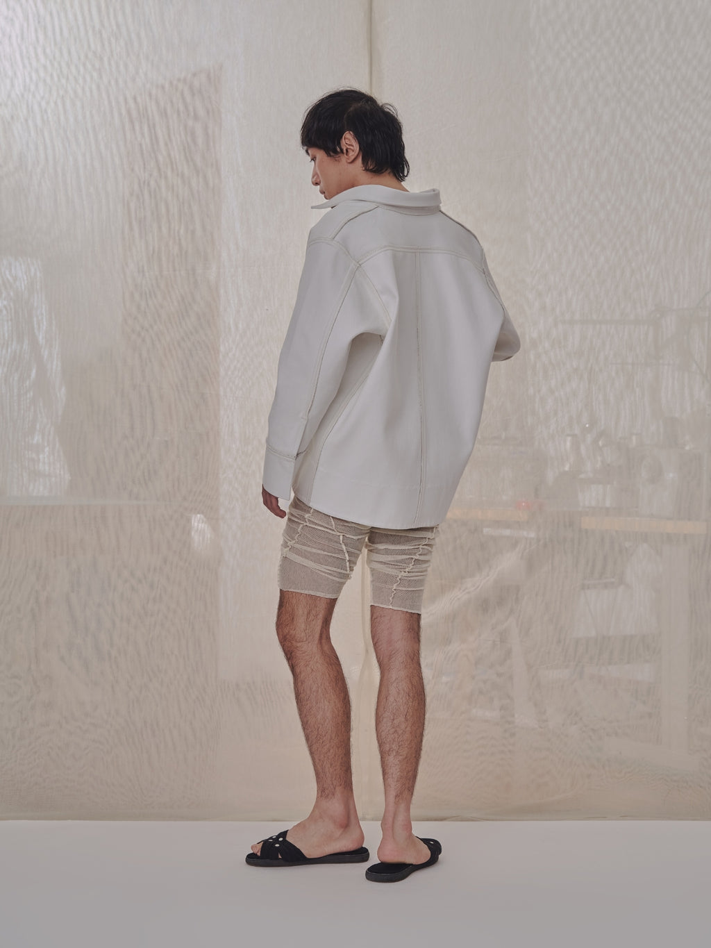 XL Denis Jacket in Cream Canvas
