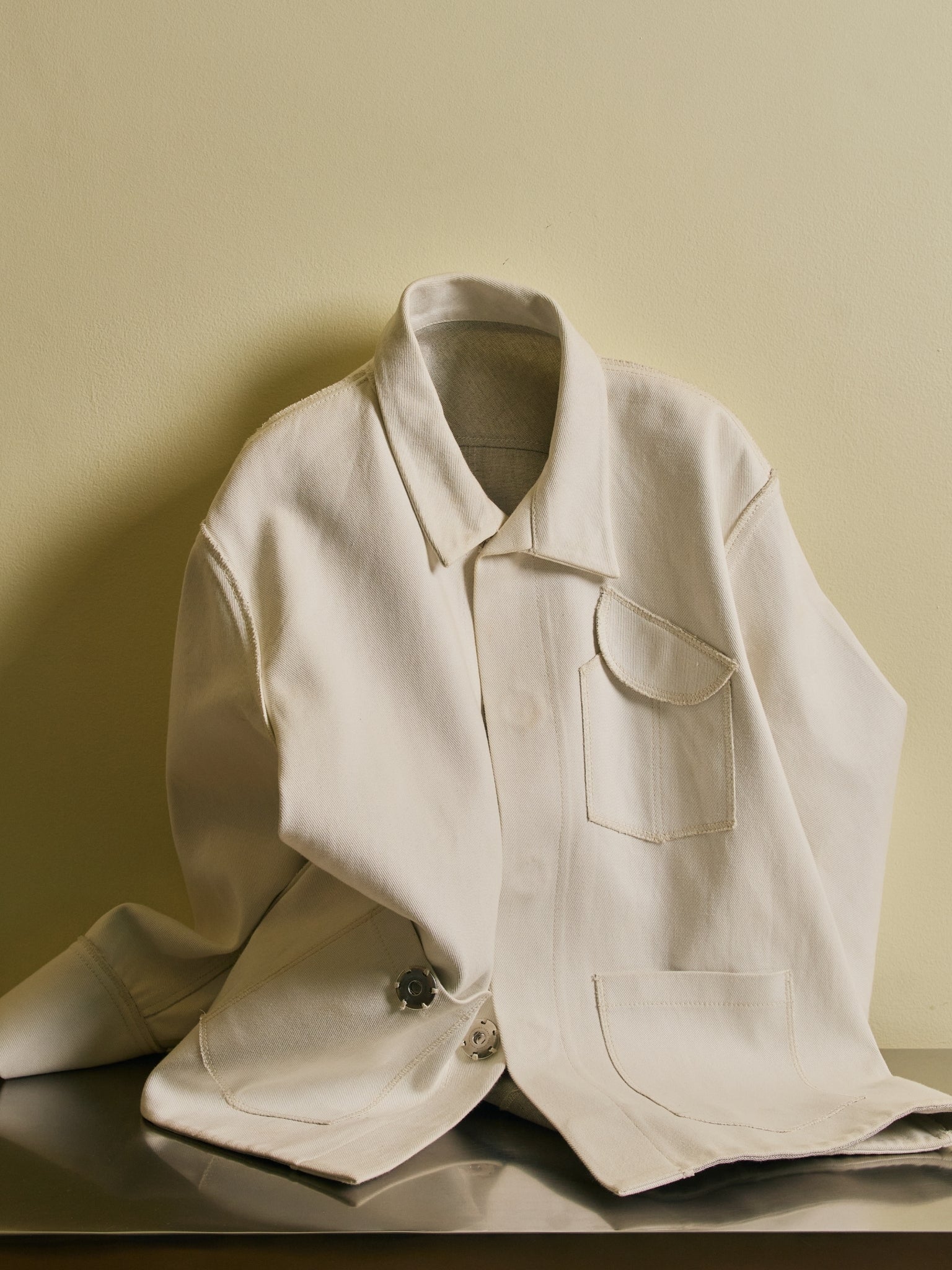 XL Denis Jacket in Cream Canvas