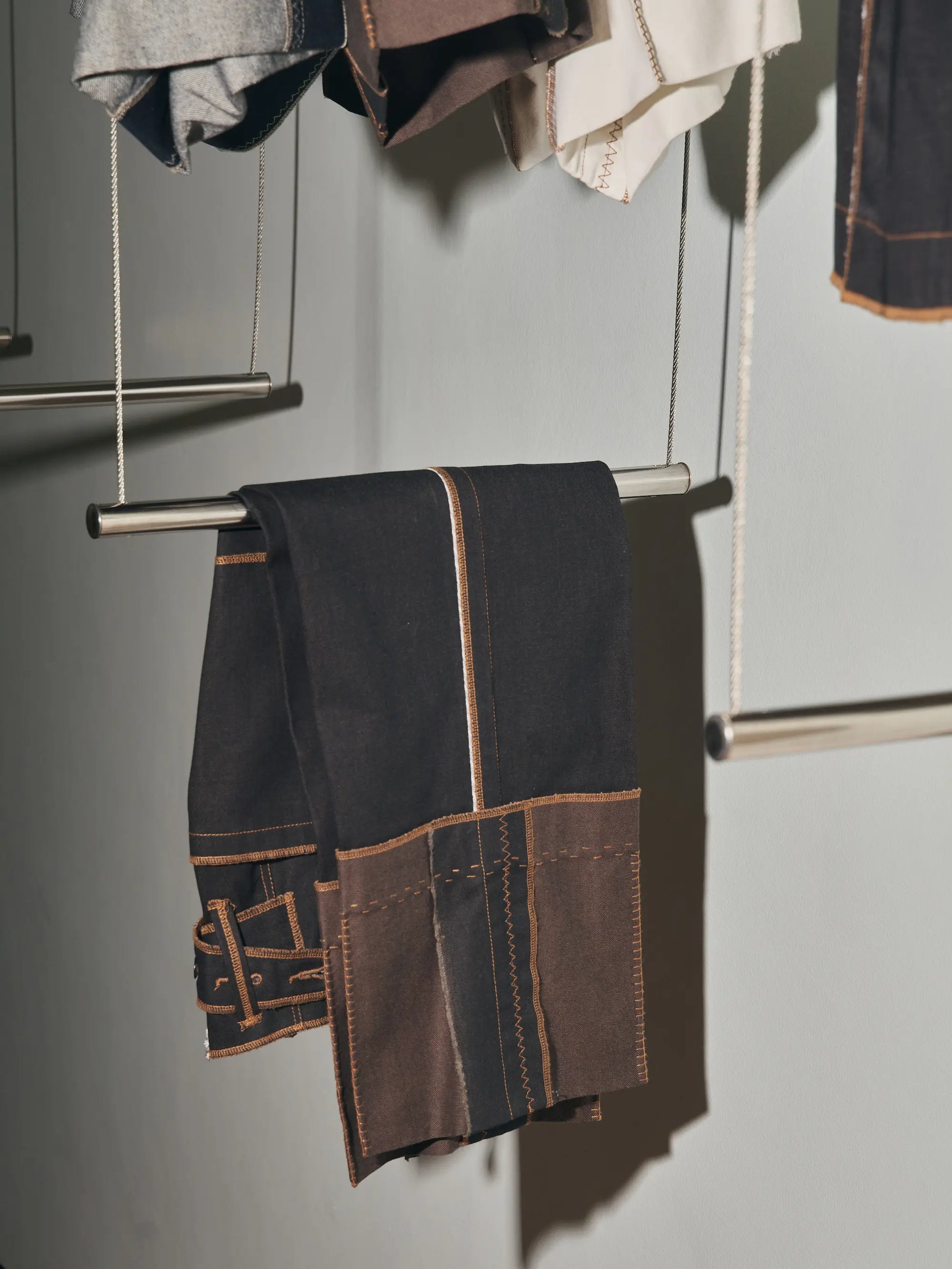Fixed Cuff Jeans in Choco Denim