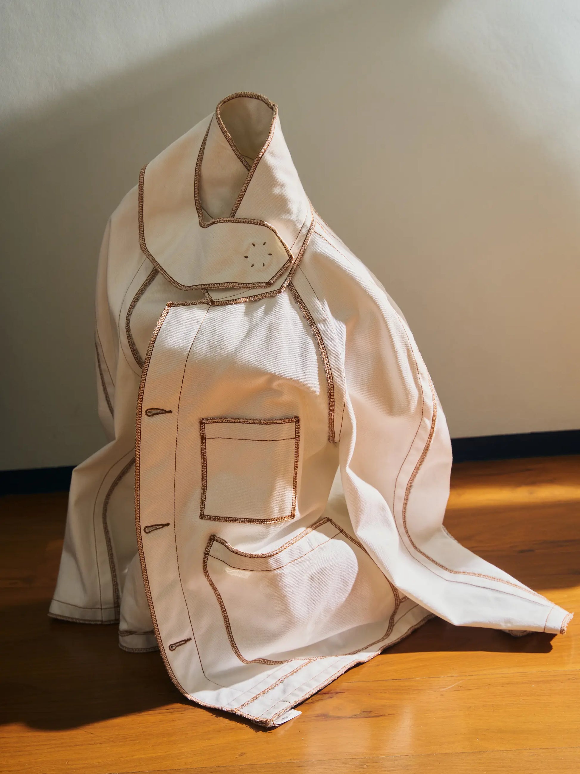 Jan Shell Jacket in Cream Canvas