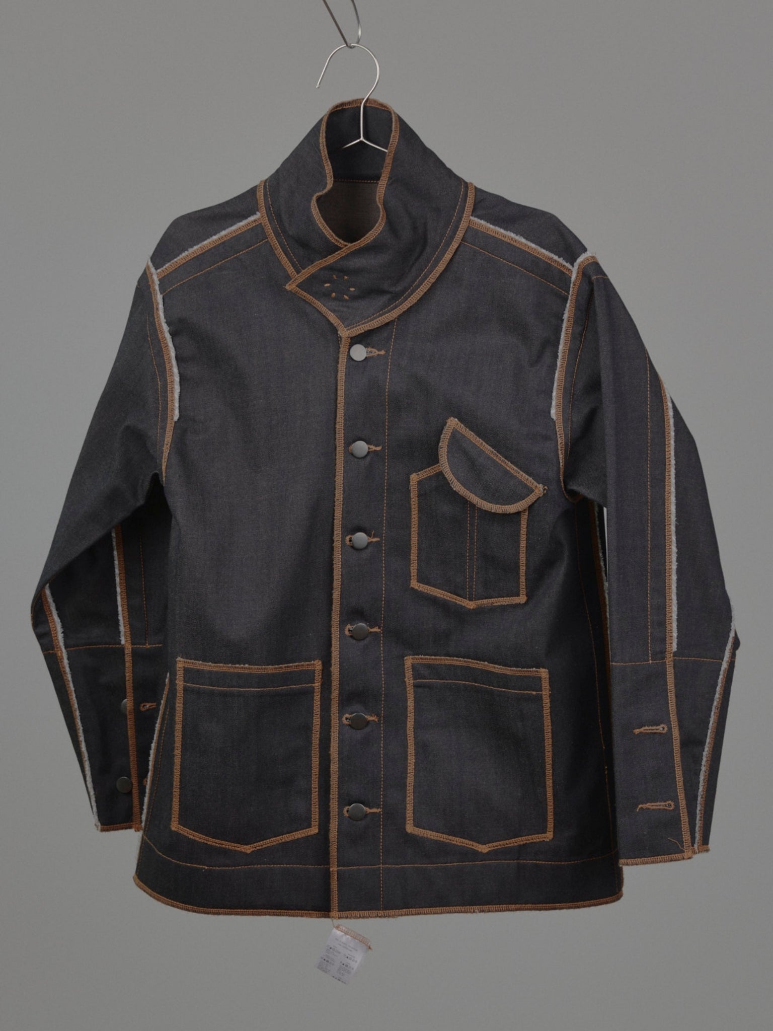 Denis Biker Jacket in Choco Denim