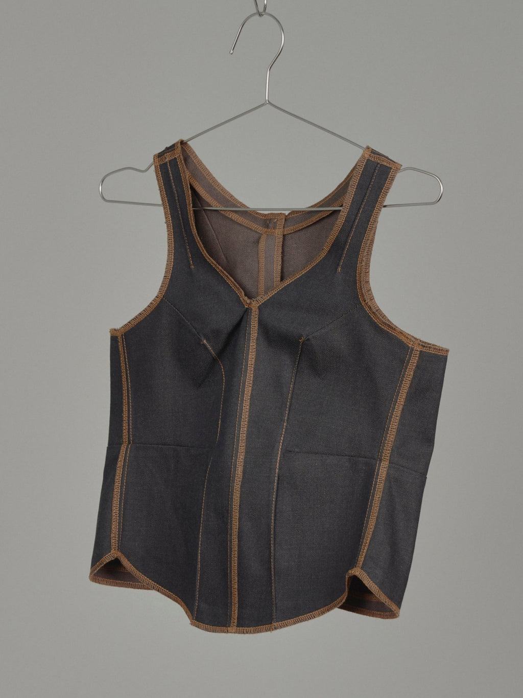 Shamz Top in Choco Denim