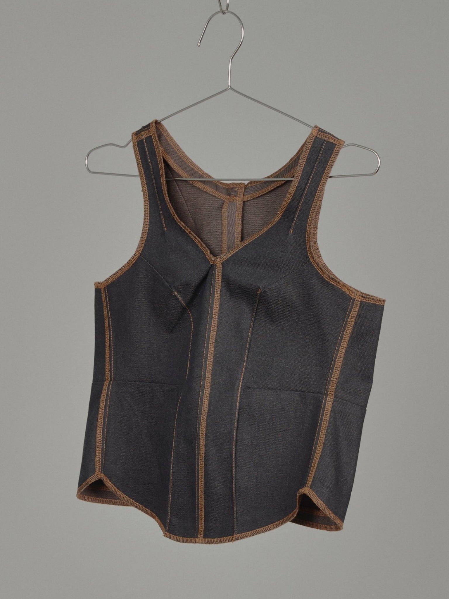Shamz Top in Choco Denim