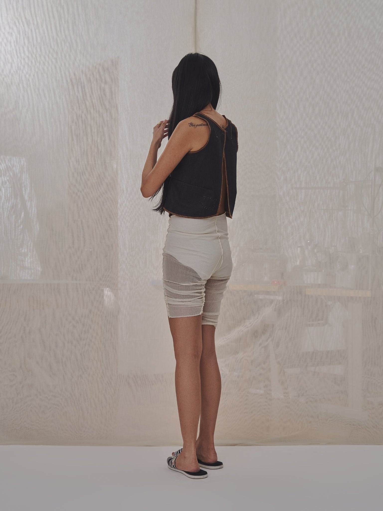 Shamz Top in Choco Denim